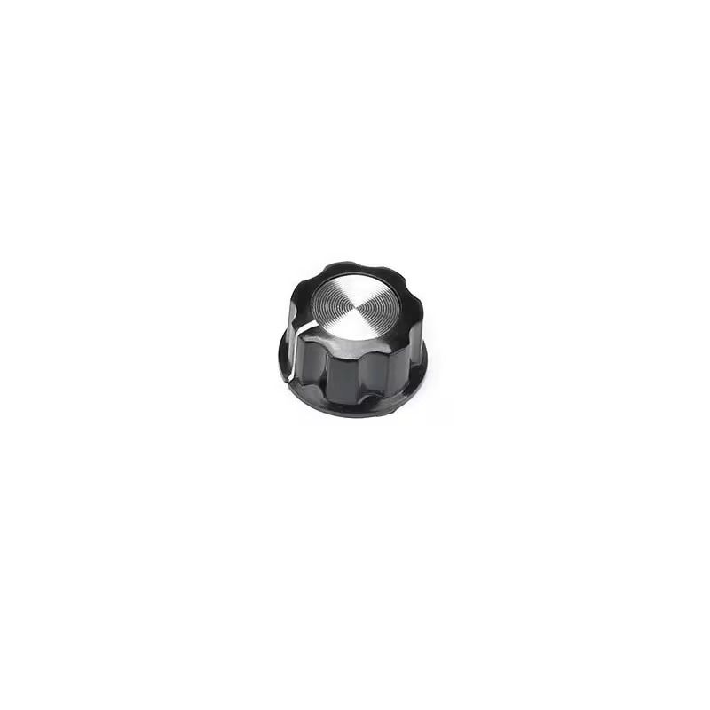 Knob A03 Aluminum Top Plastic Body for 6mm Shaft 26.8mm Diameter