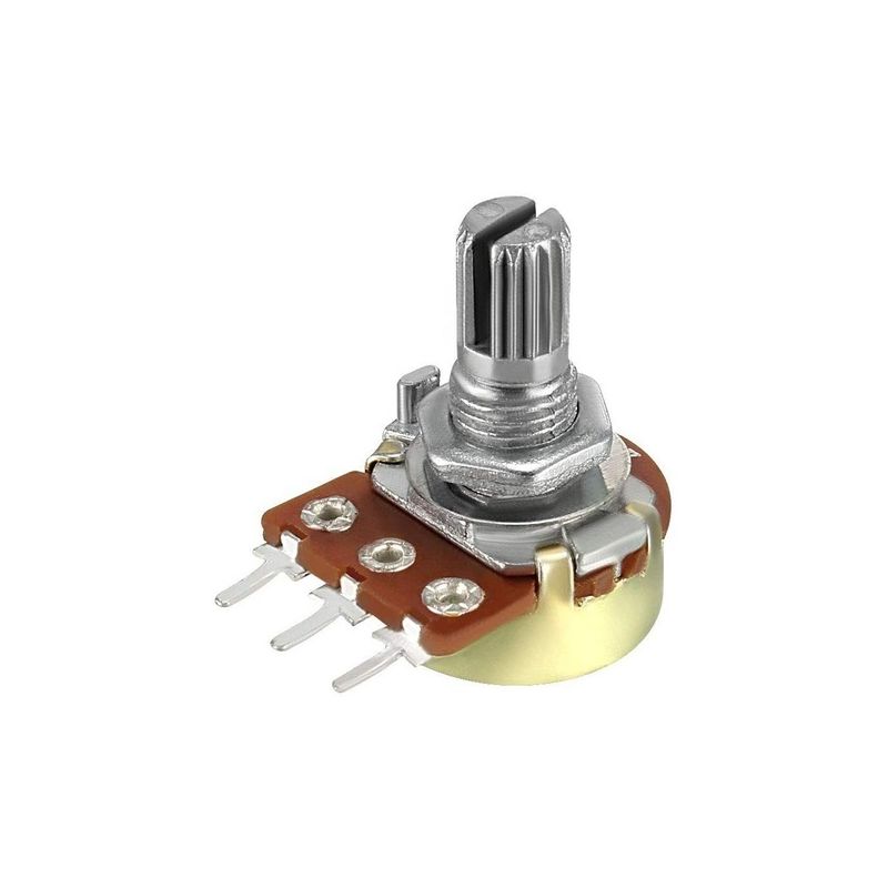 Bourns 500 Ohm Potentiometer, Linear Taper, Panel Mount, Rotary Adjustment