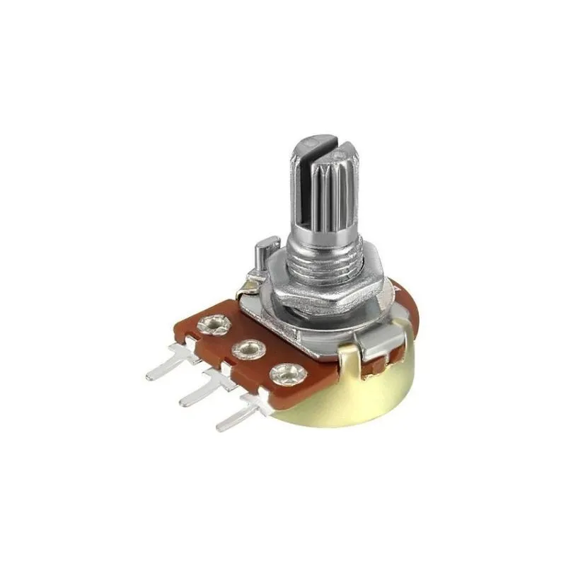 50K Ohm Potentiometer, Linear Taper, Rotary Type, Panel Mount, Adjustable Resistor