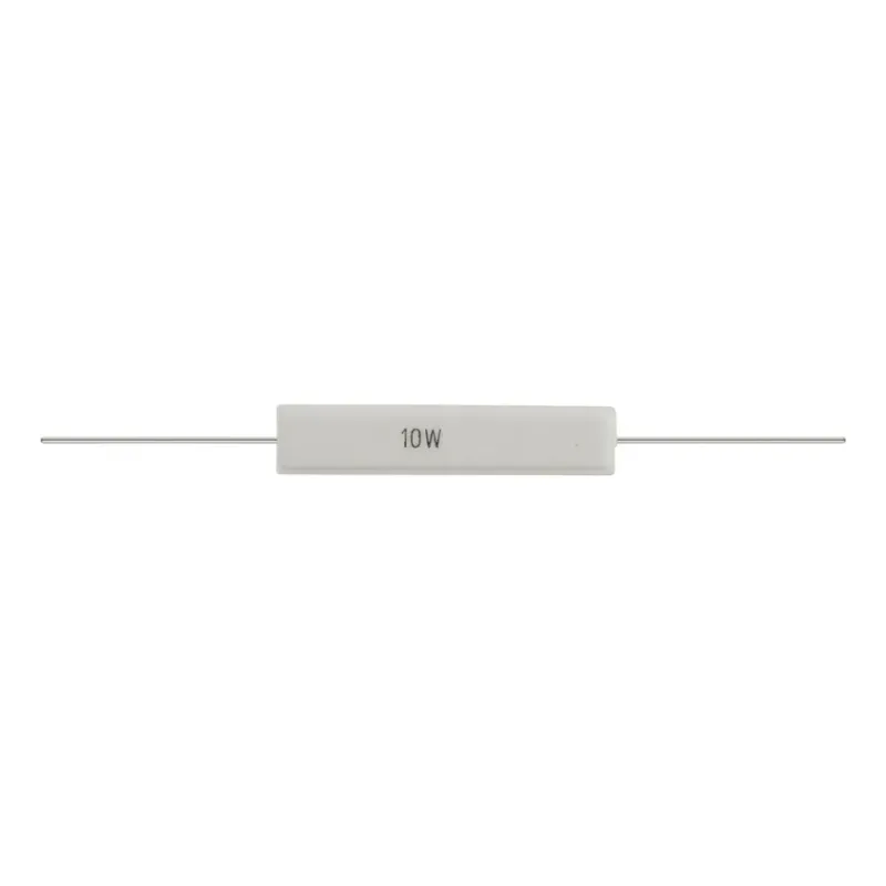 470 Ohm Wirewound Resistor 10W ±5 Percent Ceramic Case Axial Through-Hole