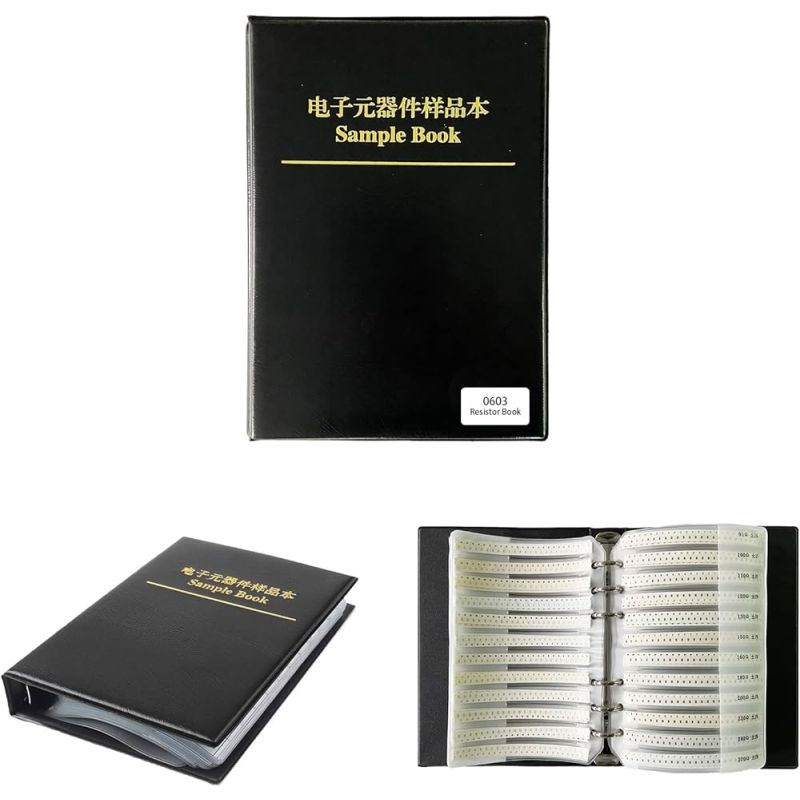 SMD Resistor Book Kit 0603 Size 1 Ohm to 1M Ohm ±1 Percent 170 Values 50pcs Each 0603 Sample Book