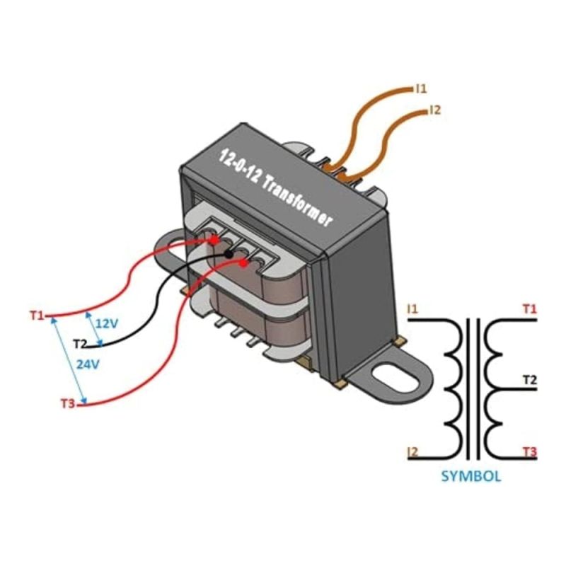 12-0-12,AC to AC Power Transformer,1A