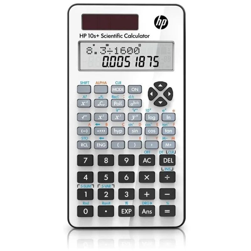 HP 10s Plus Scientific Calculator Dual Power 240+ Functions 2-Line LCD
