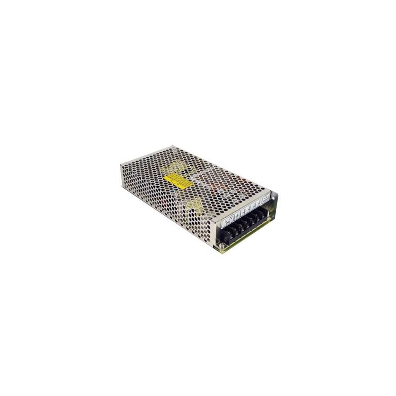 RS-150-12 AC-DC Single Output Enclosed power supply; Output 12VDC Single Output at 12.5A; free air convection; Led indicator power On