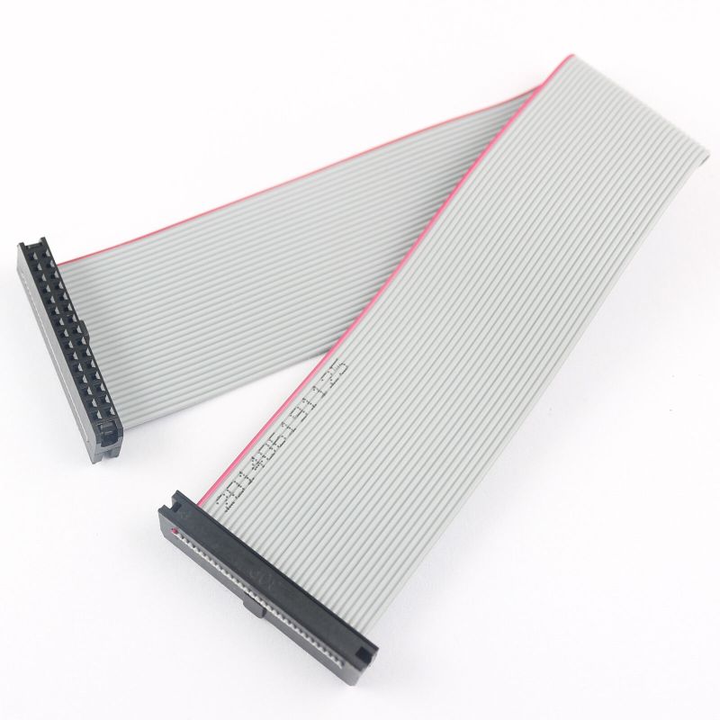 30-Pin Ribbon Cable with IDC Connectors -1M , Flexible Flat Gray Cable for PCB and DIY Electronics