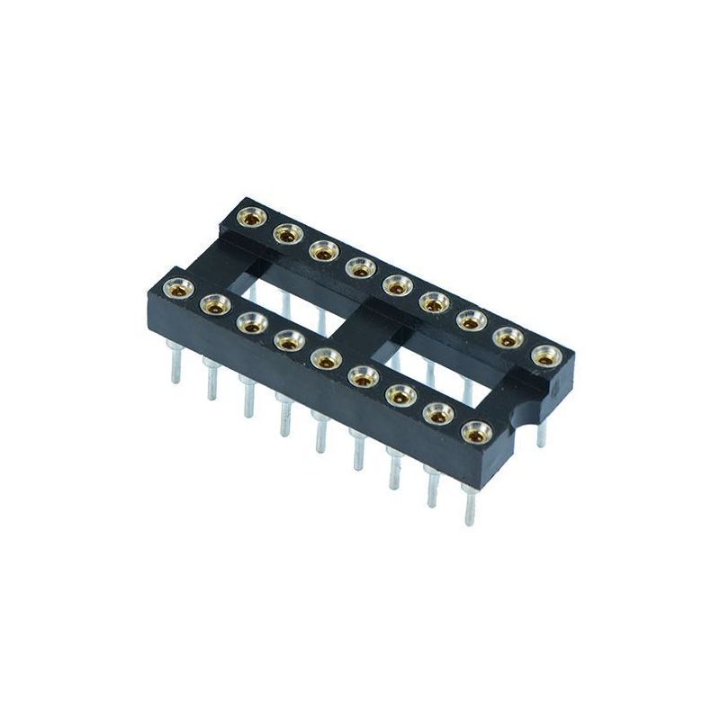 IC SOCKET 18PIN Dual In Line DIP Type Tin Plated 2.54mm Pitch Through Hole
