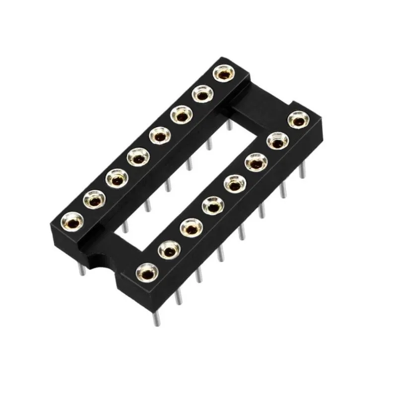 IC SOCKET 16PIN Dual Inline DIP Type 2.54mm Pitch Tin Plated Through Hole
