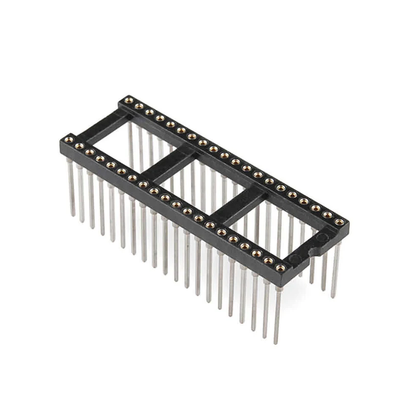 32-Pin Wire Wrap IC Socket – 0.6" Wide (DIP-32), Gold-Plated Machined Pins with Extended Square Posts for High-Reliability Prototyping