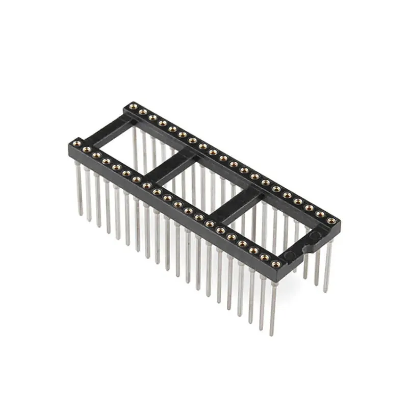 32-Pin Wire Wrap IC Socket – 0.6" Wide (DIP-32), Gold-Plated Machined Pins with Extended Square Posts for High-Reliability Prototyping