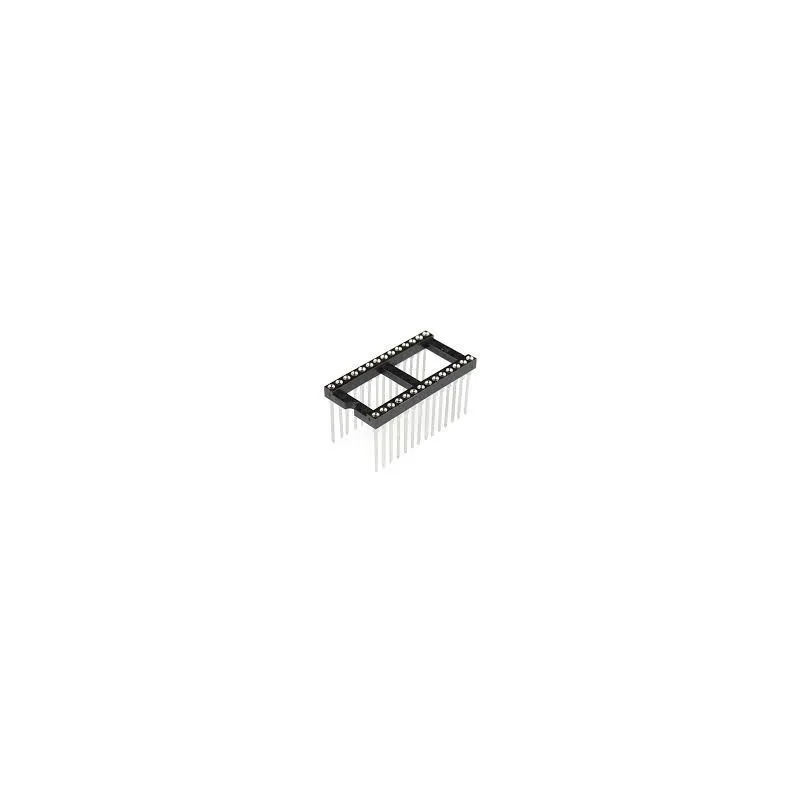 28-Pin Wire Wrap IC Socket – 0.6" Wide (DIP-28), Gold-Plated Machined Pins with Extended Square Posts for High-Reliability Prototyping