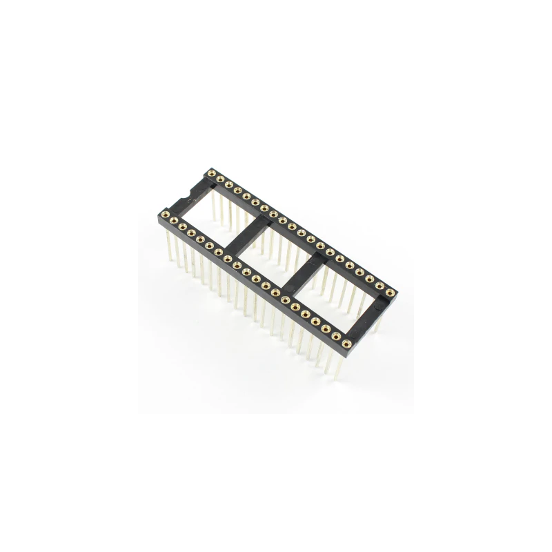 40-Pin Wire Wrap IC Socket – 0.6" Wide (DIP-40), Gold-Plated Machined Pins with Extended Square Posts for High-Reliability Prototyping