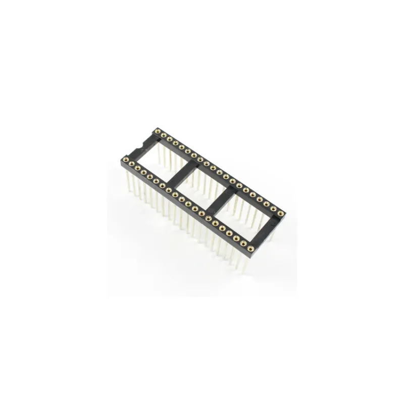 40-Pin Wire Wrap IC Socket – 0.6" Wide (DIP-40), Gold-Plated Machined Pins with Extended Square Posts for High-Reliability Prototyping