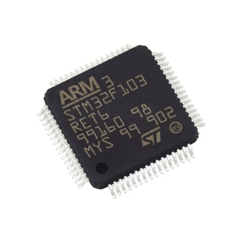 STM32F103RET6, 32-bit ARM Cortex-M3 Microcontroller, LQFP-64