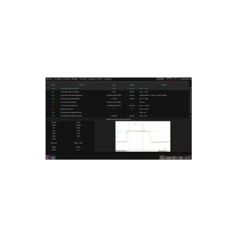 SDS7000A CT 100BASE T1, Compliance Test Software, Automotive Ethernet, Electrical Standards