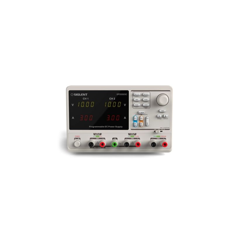 SPD3303C, 3‑Channel Programmable DC Power Supply, 32 V/3.2 A & Fixed 5 V/3.2 A Channels, 220 W