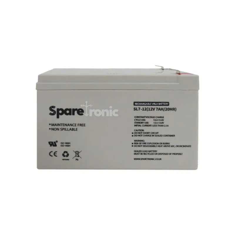 SL7-12 - Sparetronics, 7Ah, 12V, Lead-Acid Battery
