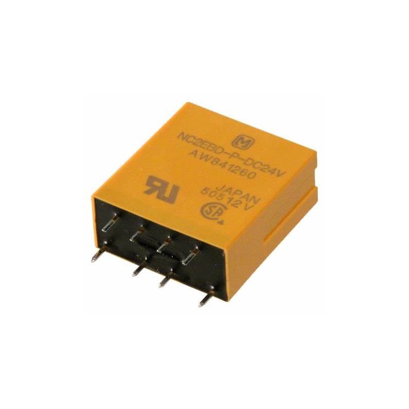 NC2EBD-DC24V Slim Power Relay, DPDT, 24VDC Coil, 5A, PCB Mount