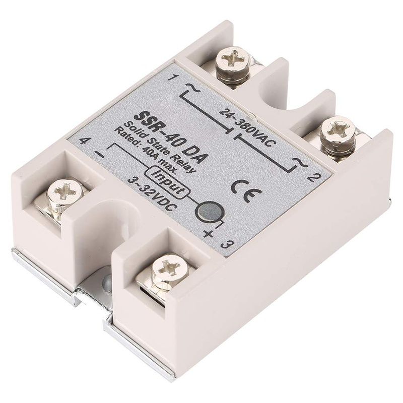 SSR-40DA, Solid State Relay, 3–32VDC Input, 24–380VAC Output, 40A