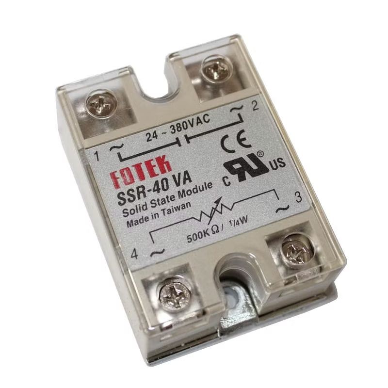  SSR-40VA Solid State Relay, Variable Resistor Input, 24–380VAC Output, 40A
