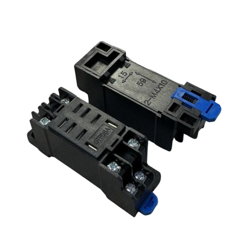 DTF08A, 8-Pin Relay Socket Base - Screw Terminal, DIN Rail Mountable