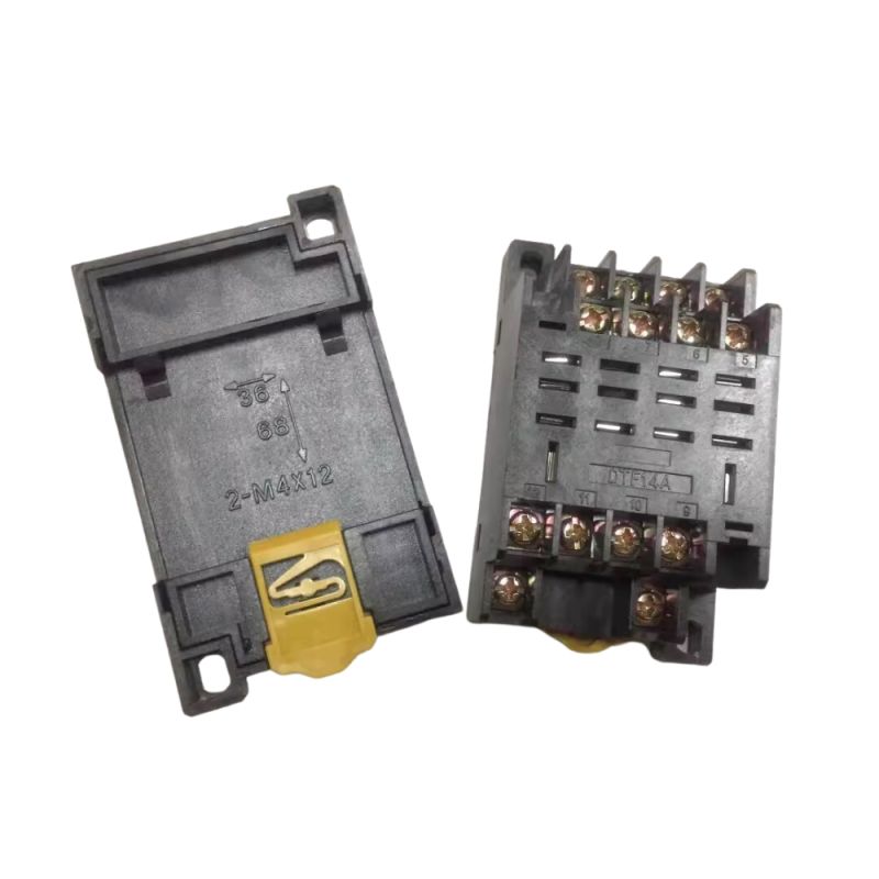 DTF14A, 14-Pin Relay Socket - Screw Terminal, DIN Rail/Panel Mount