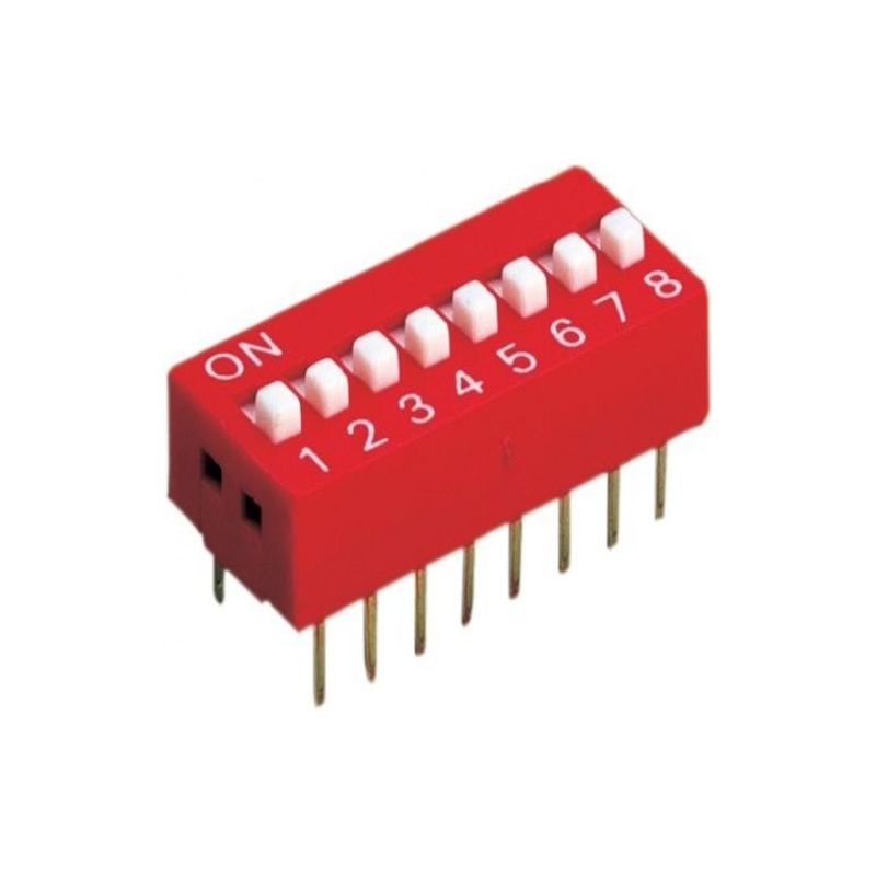 DIP-8WAY, DIP Switch 8-Position, Through-Hole Package