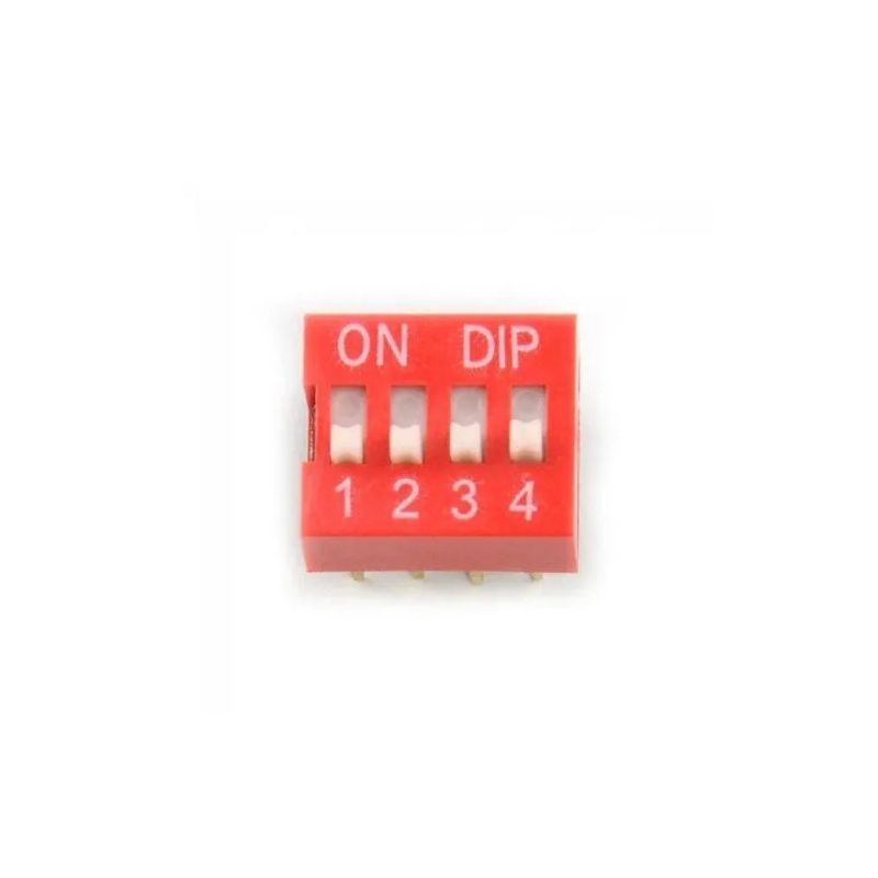 DIP-4WAY, DIP Switch 4-Position, Through-Hole Package
