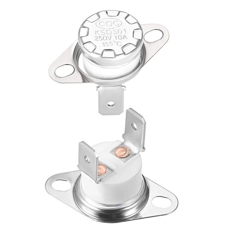 KSD301, 155°C Bimetal Thermostat Switch, Surface Mount Package