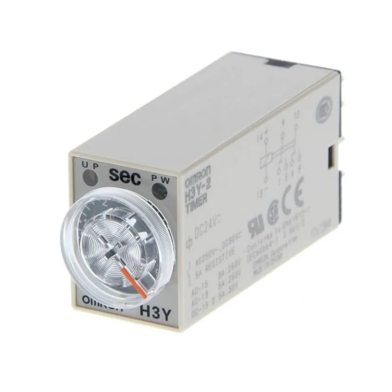 H3Y-2, Timer Relay, 5s, 24VAC, DPDT Plug-in