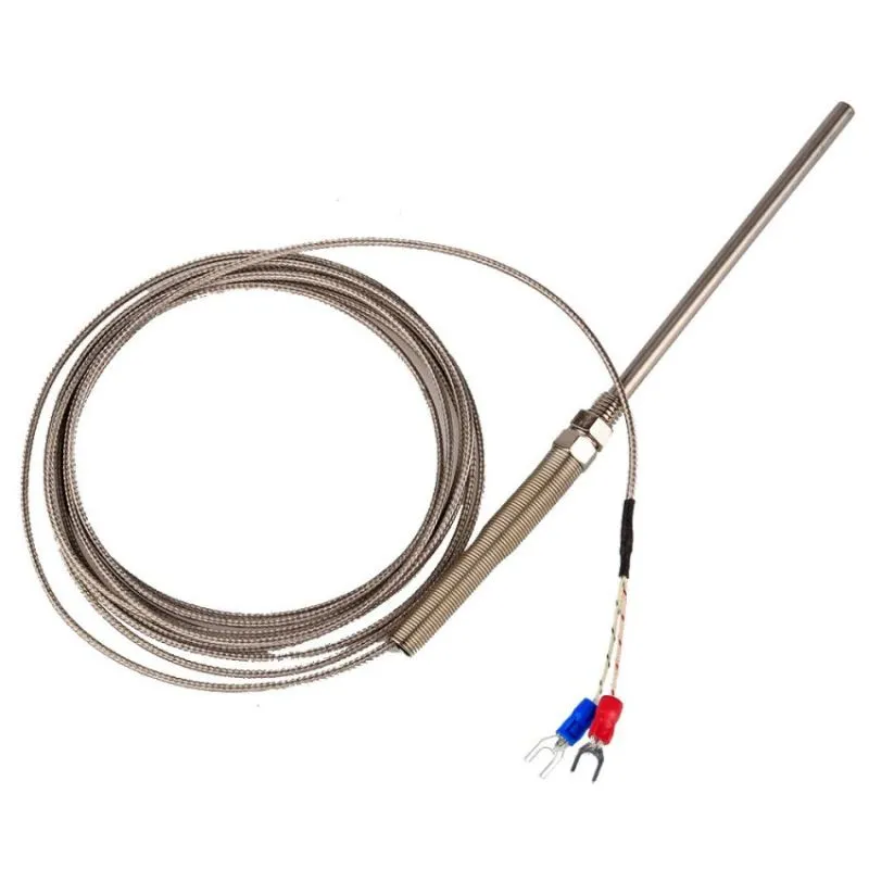 WRNT-03,K-Type Thermocouple Sensor,2000mm Length with M8 Threaded Probe, -50°C to 500°C