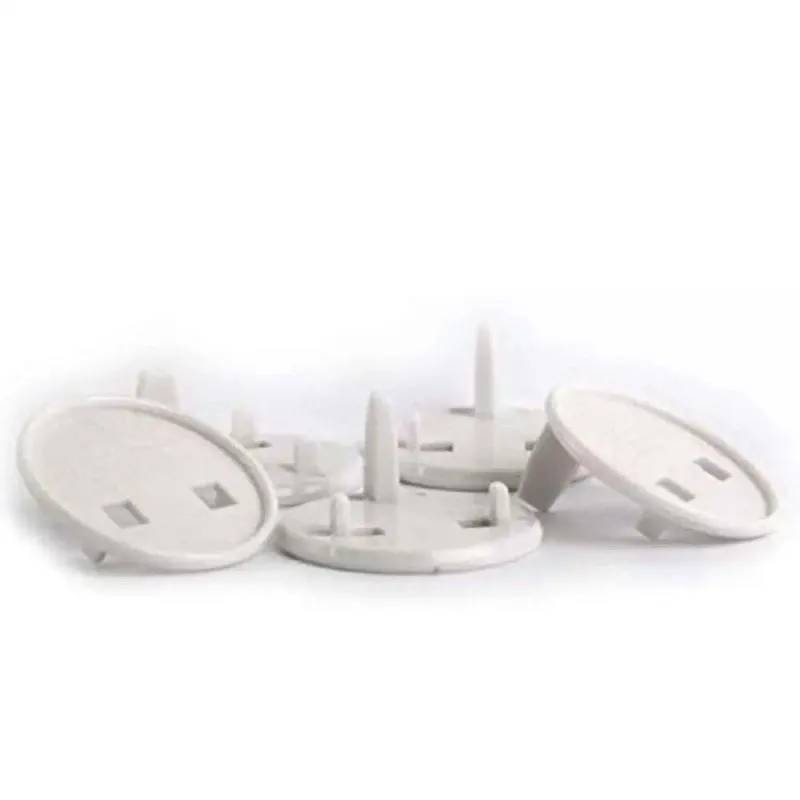 TSP-5894H,Safety Plug Round Key Childproof Electrical Outlet Covers, Pack of 6, White