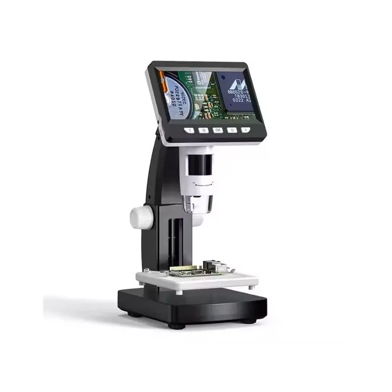Inskam 306 LCD Digital Microscope – 4.3 Inch HD Screen, 50X-1000X Magnification, 1080P Video & Photo Support for SMD Soldering and PCB Inspection