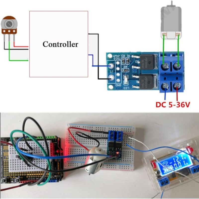 High Power PWM Switch Module - 5-36V, 20A MOSFET Trigger