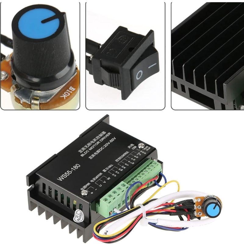 WS55-220 ,Brushless DC Motor Driver, DC 48V, 500W, CNC Brushless Spindle Motor Controller