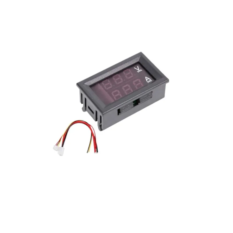 Mini Digital Voltmeter Ammeter,100VDC,50A,0.56,Blue,Red,Dual,LED Display