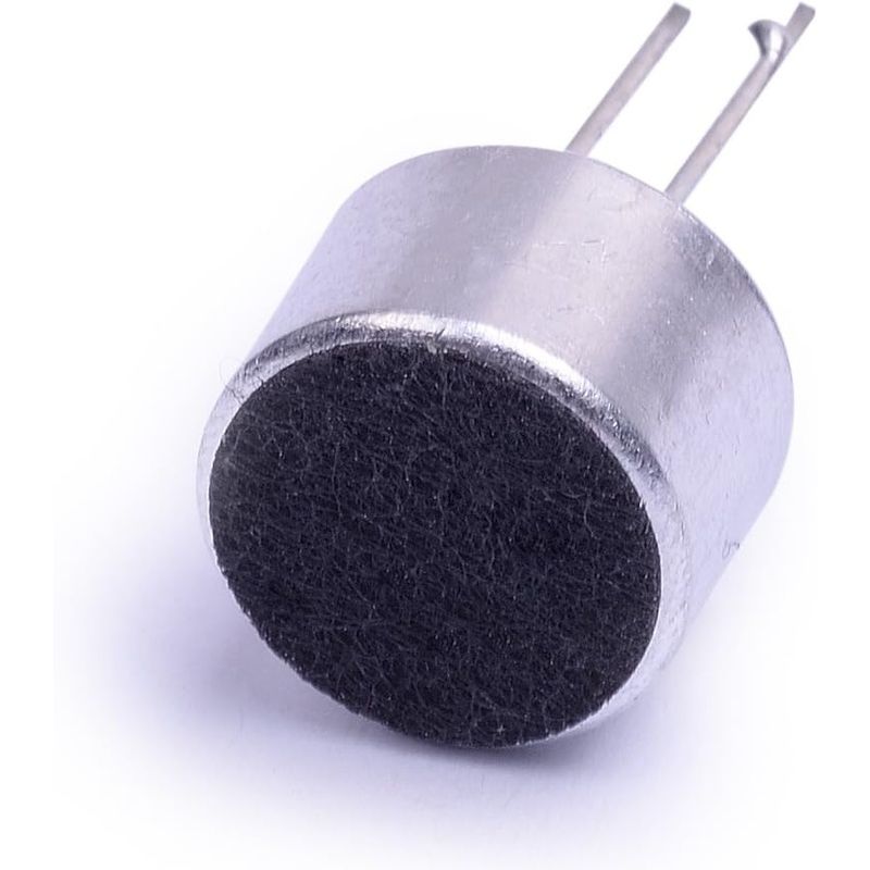 Electret Microphone, 10mm Diameter, 2-Pin Through Hole