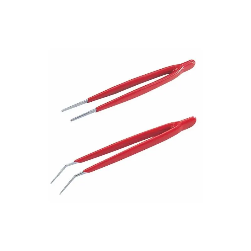908-T301 – 2-Piece Non-Magnetic Insulated Tweezer Set (Straight & Curved Tips)
