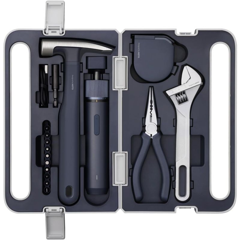 Electric Screwdriver Tool Set, Home Repair Kit, Portable Case