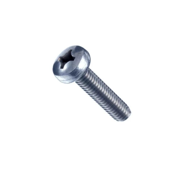 M3 ,Pan Head Screw, 12mm, Steel, Pozidriv, Bright Zinc Plated