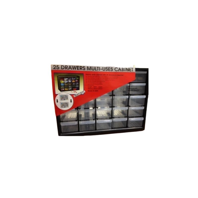 M-25DII, 25-Drawer Multi-Use Cabinet, Open Back Type