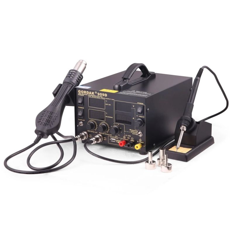 GORDAK 909D, 2-in-1 Hot Air Rework & Soldering Station, Bench-Top Unit