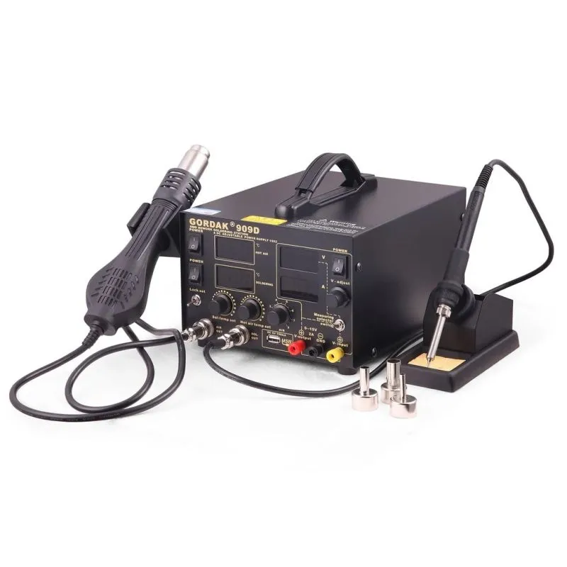 GORDAK 909D, 2-in-1 Hot Air Rework & Soldering Station, Bench-Top Unit