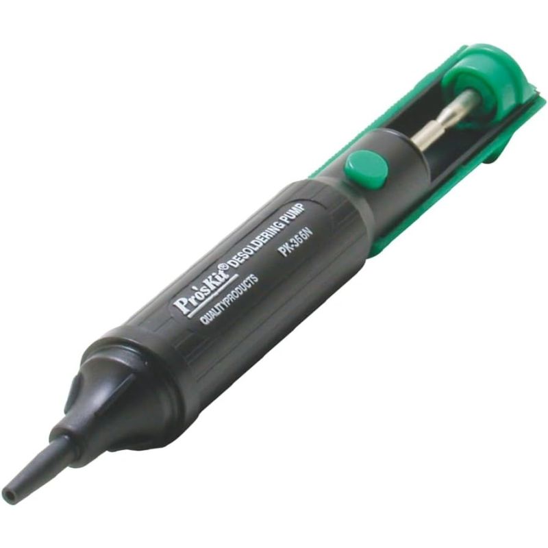8PK-366N-G, Pro'sKit Desoldering Pump, High Suction, Anti-Static, Lightweight Design