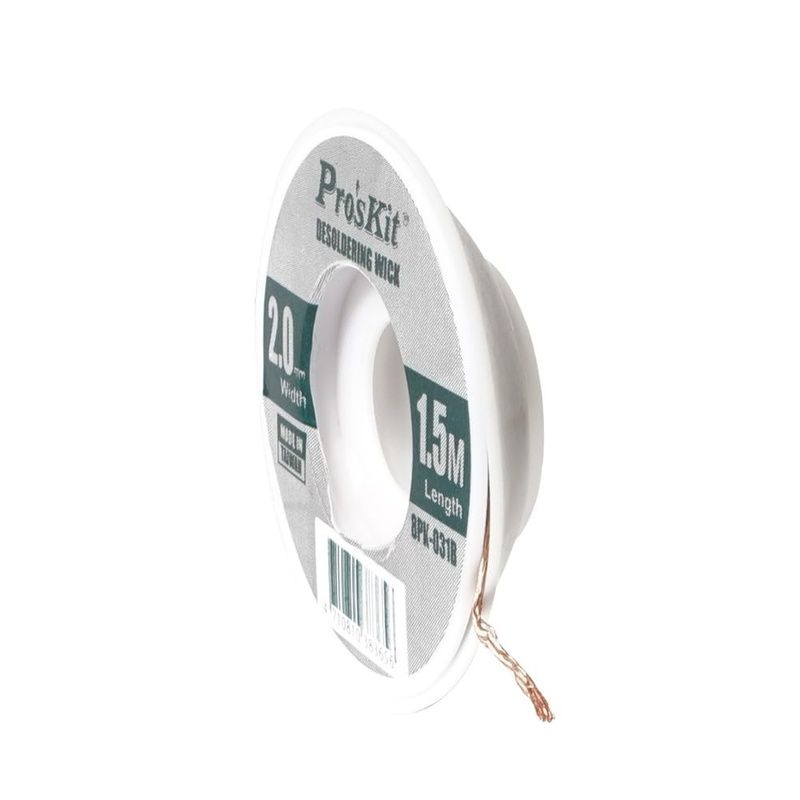 8PK-031B,Desoldering Wick, 2.0mm Width, 1.5m Length, Solder Removal Braid