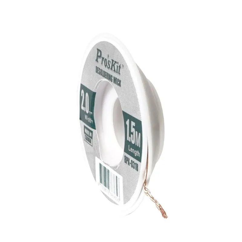 8PK-031B,Desoldering Wick, 2.0mm Width, 1.5m Length, Solder Removal Braid