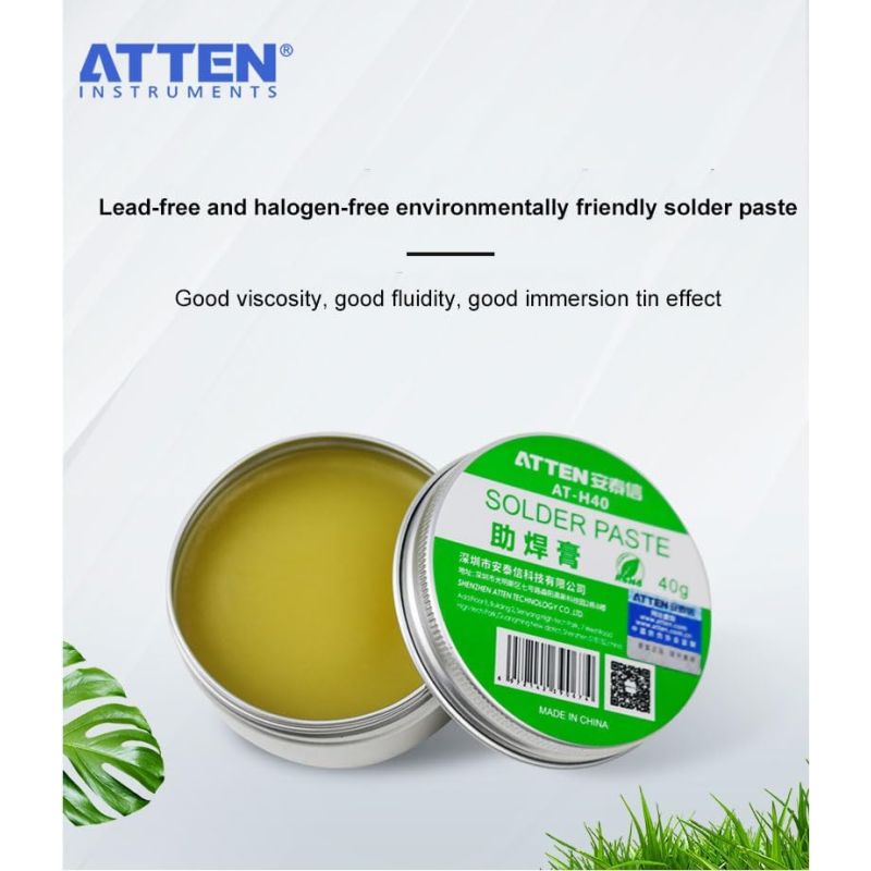 AT-H40, Paste Flux - 40g No-Clean Soldering Flux