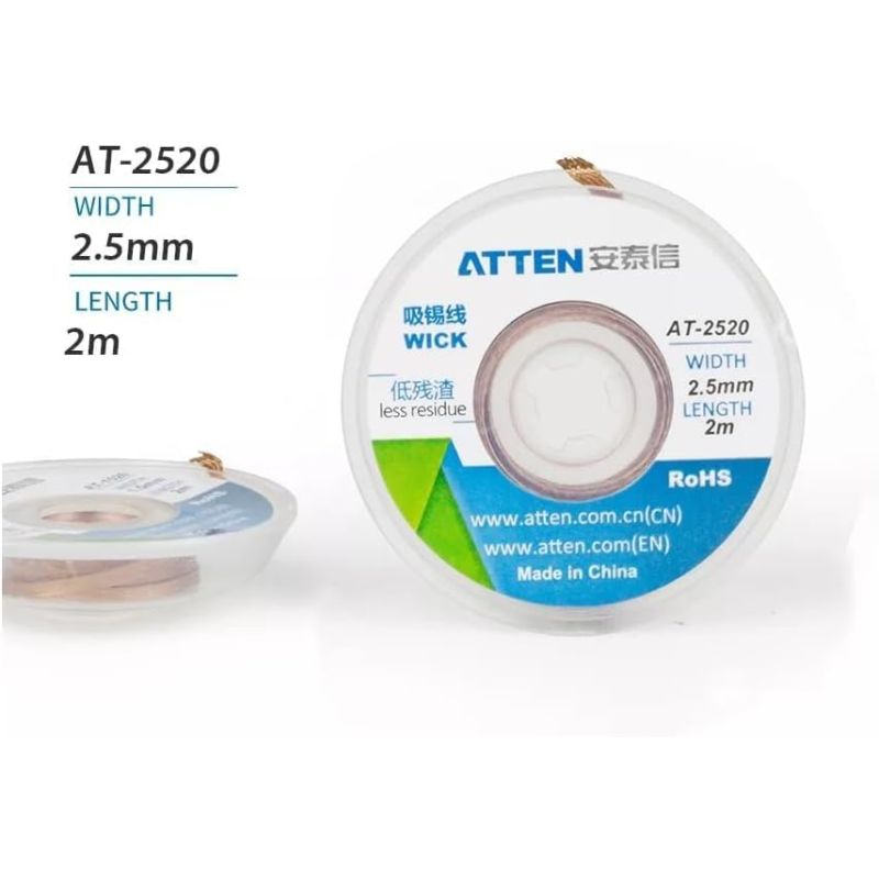 AT-3520 ,Solder Wick - 3.5mm Width, 2M Length Desoldering Wick
