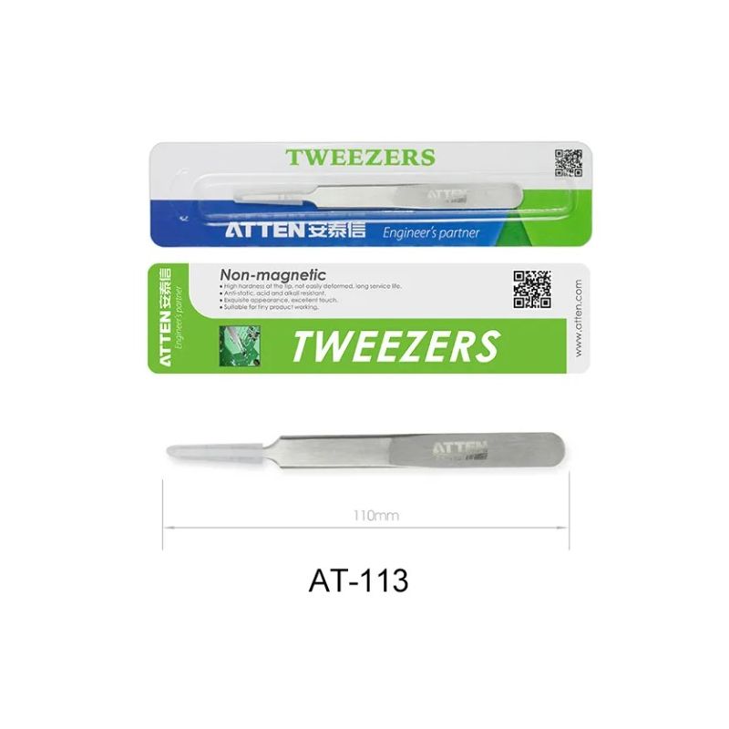 AT-113 ,Stainless Steel Tweezers &ndash; Non-Magnetic Precision Tool