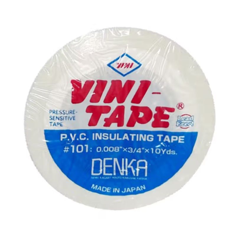 VINI TAPE 3/4'' x 10 Yards, Vinyl Electrical Tape, Roll Package (White)