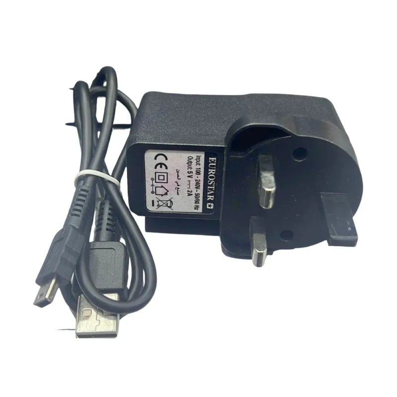 DC Power Supply Adapter 5V 2A with Micro USB Cable